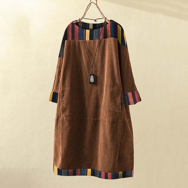 2020 zanzea spring long sleeve striped patchwork sundress vintage corduroy dress casual loose midi vestido plus size long shirt, Black;gray
2020 zanzea spring long sleeve striped patchwork sundress vintage corduroy dress casual loose midi vestido plus size long shirt, Black;gray