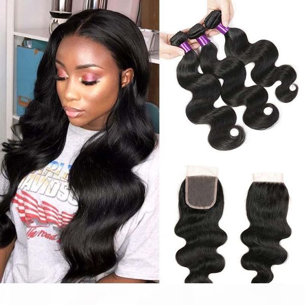 daily deals brazilian body wave 3 bundles with closure remy human hair weaves extensions with lace closure hair wefts, Black
daily deals brazilian body wave 3 bundles with closure remy human hair weaves extensions with lace closure hair wefts, Black