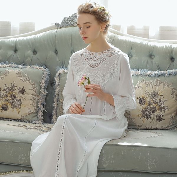 cotton nightdress lace long nightgown sleepwear palace retro princess dress kawaii women nightie elegant sleepshirts y200425, Black;red
cotton nightdress lace long nightgown sleepwear palace retro princess dress kawaii women nightie elegant sleepshirts y200425, Black;red