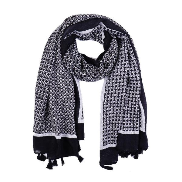 new geometric cotton linen scarf and cape, Blue;gray
new geometric cotton linen scarf and cape, Blue;gray