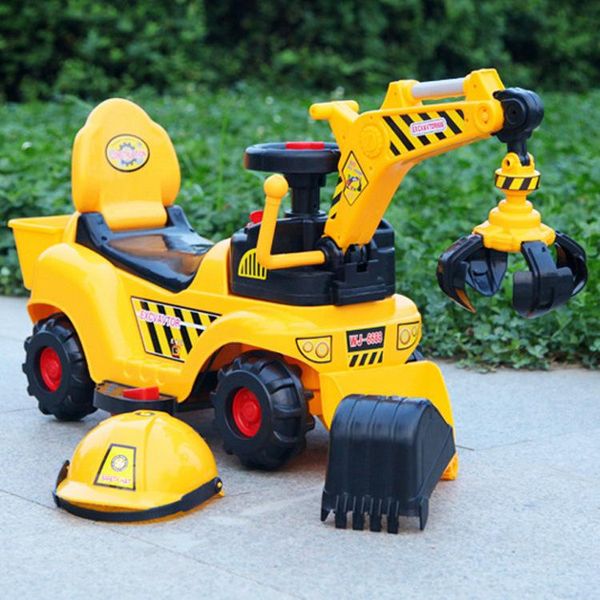 1-6 Years Old Children's Electric Excavator Scooter Baby Walker Four-wheeled Outdoor Sports Beach Buggy Kid Toy Car