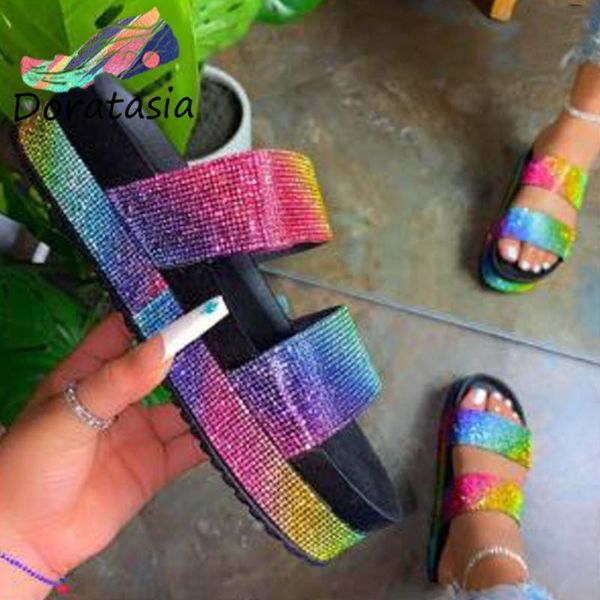 doratasia women crystal platform wedges shoes casual open toe new slippers women rhinestone slip on summer slippers, Black
doratasia women crystal platform wedges shoes casual open toe new slippers women rhinestone slip on summer slippers, Black