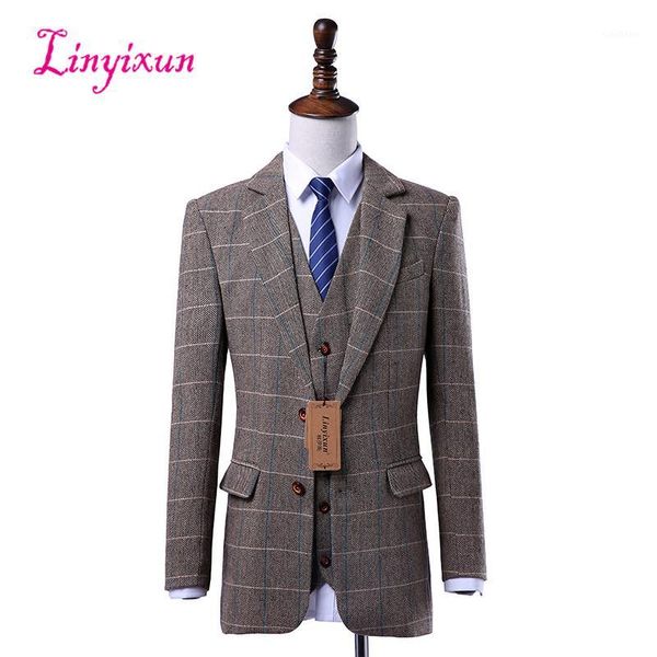 linyixun wool brown tweed custom made men suit blazers retro tailor made slim fit skinny formal wedding suits for men 3 pieces1, White;black
linyixun wool brown tweed custom made men suit blazers retro tailor made slim fit skinny formal wedding suits for men 3 pieces1, White;black