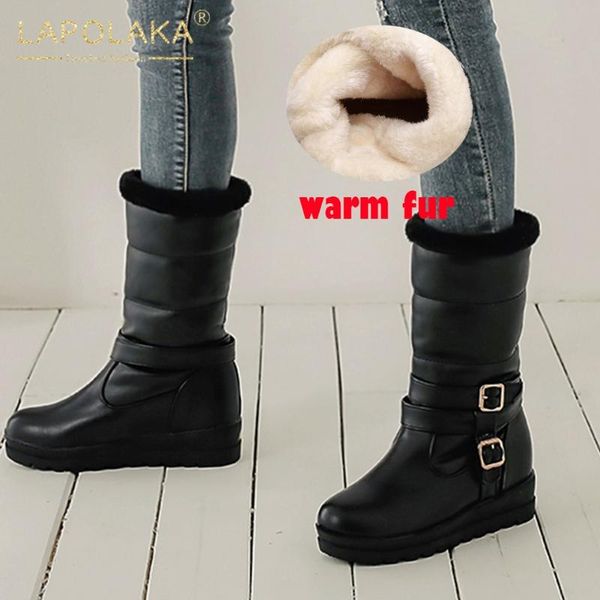 boots lapolaka 2021 big size 42 wedges snow boot woman shoes fleeces plush warm buckle dropship winter ladies, Black
boots lapolaka 2021 big size 42 wedges snow boot woman shoes fleeces plush warm buckle dropship winter ladies, Black