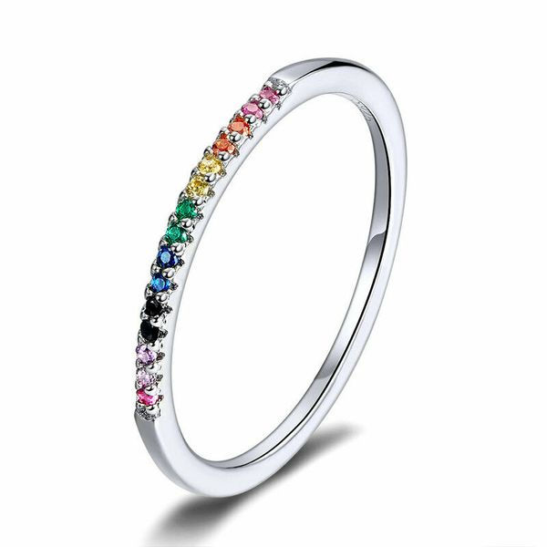 european women girls 925 sterling silver colorful zircon pave setting eternity rings size 6-8
european women girls 925 sterling silver colorful zircon pave setting eternity rings size 6-8