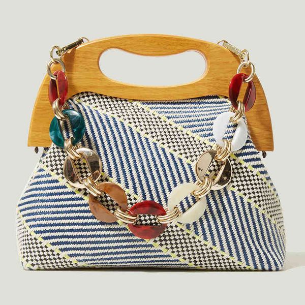 shopping bags fashion striped wooden clip women handbags designer acrylic chain shoulder casual canvas tote lady party clutches sac220307
shopping bags fashion striped wooden clip women handbags designer acrylic chain shoulder casual canvas tote lady party clutches sac220307