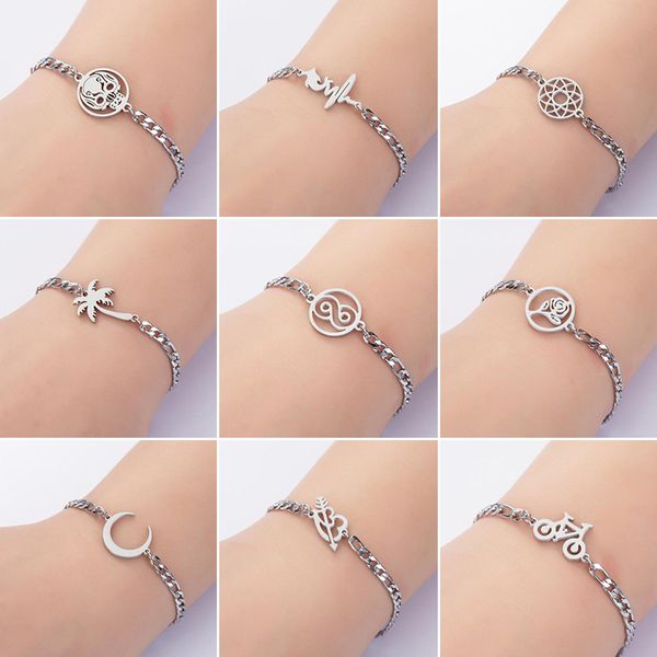 punk skeleton skull bangles bracelets for women stainless steel chain jewelry coconut tree charm bracelet men, Golden;silver
punk skeleton skull bangles bracelets for women stainless steel chain jewelry coconut tree charm bracelet men, Golden;silver