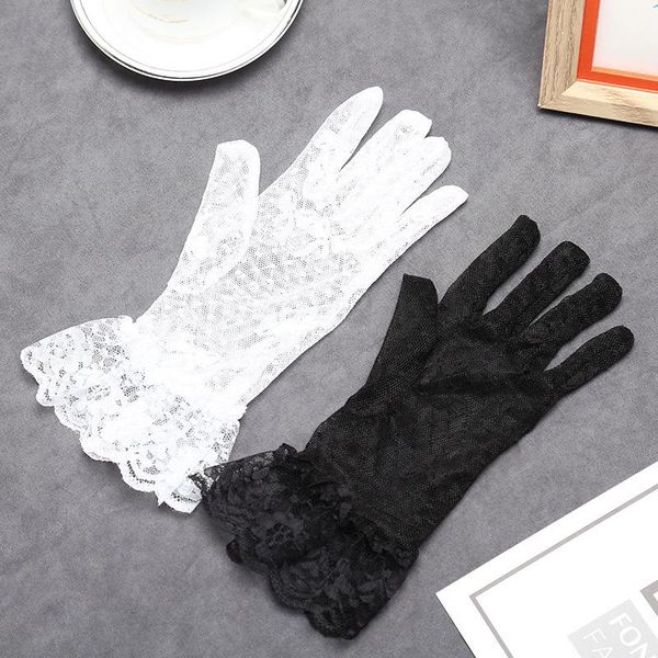 five fingers gloves summer women lace ruffled sunscreen driving of thin touch screen girls ladies mittens, Blue;gray
five fingers gloves summer women lace ruffled sunscreen driving of thin touch screen girls ladies mittens, Blue;gray