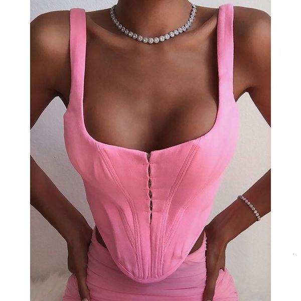 2021 new europe and the states united square collar thin figure open navel back t with buttons on chest wnap, White
2021 new europe and the states united square collar thin figure open navel back t with buttons on chest wnap, White