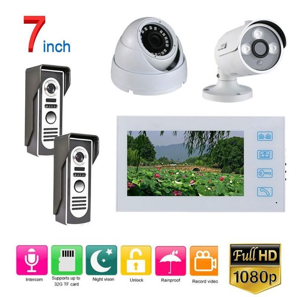 video door phones 7 inch wired phone record doorbell intercom system with ahd 1080p camera white kit
video door phones 7 inch wired phone record doorbell intercom system with ahd 1080p camera white kit