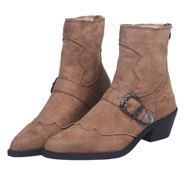 women buckle pu leather zipper sewing autumn boots office ladies mid heels pointed toe shoes female commute comfortable new hot, Black
women buckle pu leather zipper sewing autumn boots office ladies mid heels pointed toe shoes female commute comfortable new hot, Black