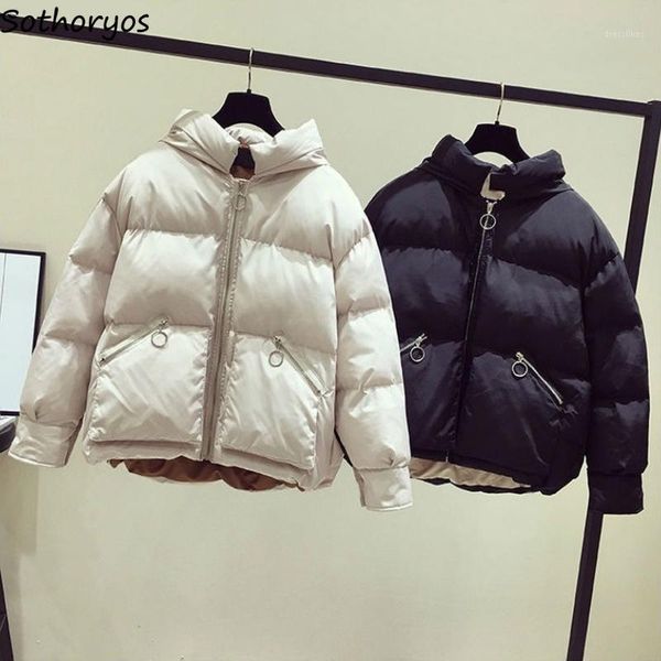 women's down & parkas short style women winter hooded pockets solid loose trendy leisure thick warm ulzzang simple female parka all-mat, Black
women's down & parkas short style women winter hooded pockets solid loose trendy leisure thick warm ulzzang simple female parka all-mat, Black
