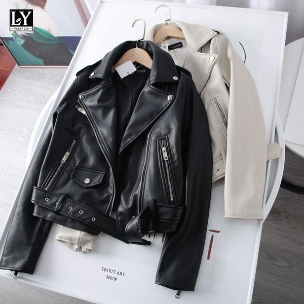 ly varey lin 2021 spring autumn women short design slim pu leather coat long sleeve black jackets faux leather jacket with belt
ly varey lin 2021 spring autumn women short design slim pu leather coat long sleeve black jackets faux leather jacket with belt