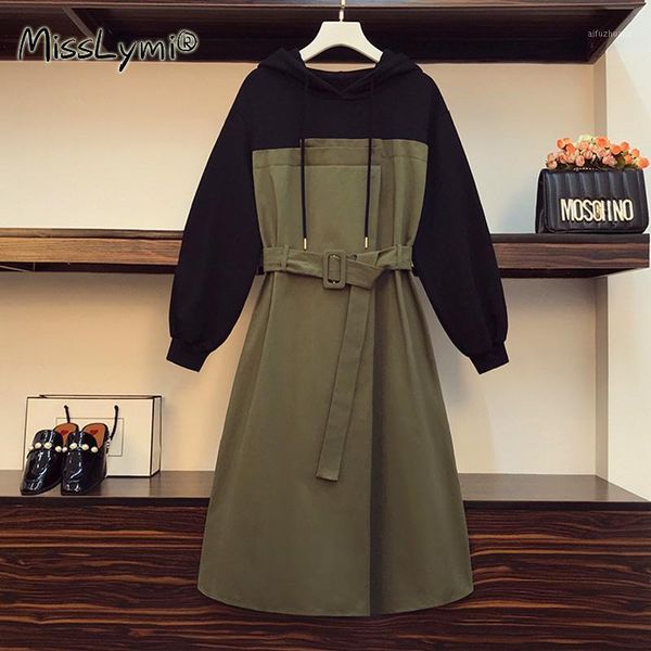 4xl plus size women hooded sweatshirt midi dress winter 2020 fashion cotton long sleeve patchwork loose casual hoodies dresses1, Black;gray
4xl plus size women hooded sweatshirt midi dress winter 2020 fashion cotton long sleeve patchwork loose casual hoodies dresses1, Black;gray