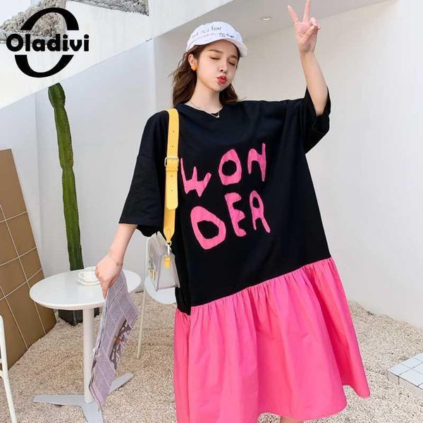 oladivi oversized women loose letter print shirt dress big plus size tees tunic ladies casual patchwork summer midi dresses1, Black;gray
oladivi oversized women loose letter print shirt dress big plus size tees tunic ladies casual patchwork summer midi dresses1, Black;gray
