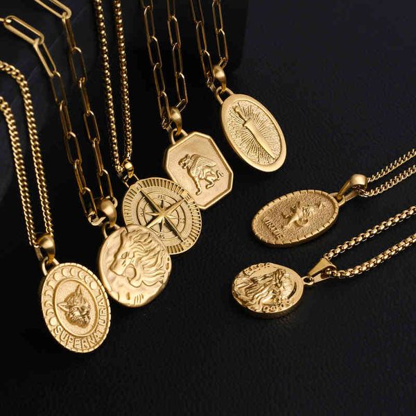 verena trendy custom coin stainless steel jewellery 18k gold plated men charm pendant necklace jewelry, Silver
verena trendy custom coin stainless steel jewellery 18k gold plated men charm pendant necklace jewelry, Silver