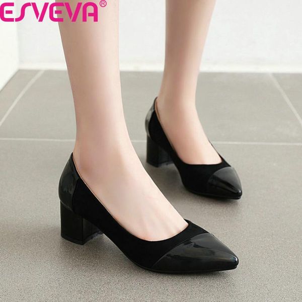 esveva 2020 mixed color кожа pu женщин способа насосы весна осень квадратным каблуком мелкая слип на ladies одноместного обувь размер 34-43, Black
esveva 2020 mixed color кожа pu женщин способа насосы весна осень квадратным каблуком мелкая слип на ladies одноместного обувь размер 34-43, Black