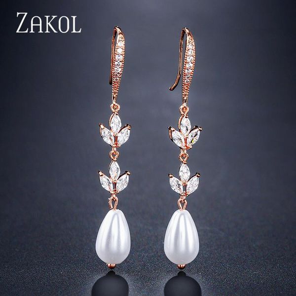 ZAKOL Wedding Party Classic Water Drop Pearl Dangle Earrings for Women Elegant Crystal Earrings FSEP2400, Silver
ZAKOL Wedding Party Classic Water Drop Pearl Dangle Earrings for Women Elegant Crystal Earrings FSEP2400, Silver