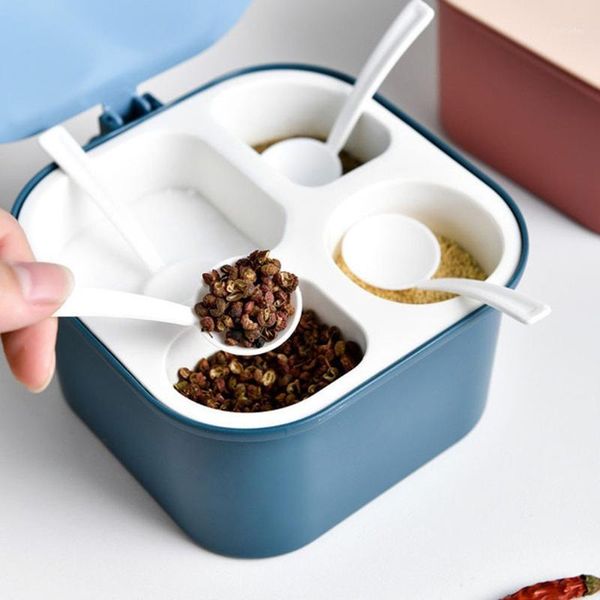 storage bottles & jars 1pc spice pots four compartment condiment multi-grid jar kitchen round box jul#141
storage bottles & jars 1pc spice pots four compartment condiment multi-grid jar kitchen round box jul#141