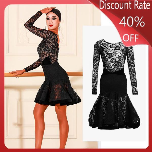new latin dance dress female practice professional salsa dress lace skirt performance clothing latin women dqs35721, Black;red
new latin dance dress female practice professional salsa dress lace skirt performance clothing latin women dqs35721, Black;red