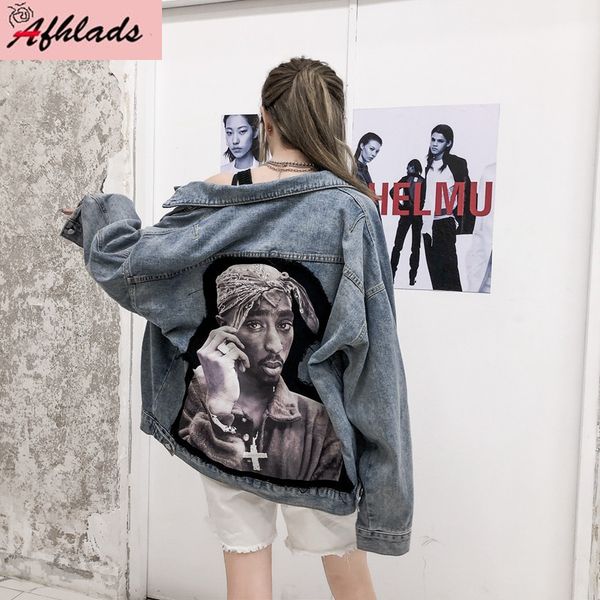 hip-hop streetwear character applique loose denim jacket graffiti single-breasted spring and autumn turn-down collar jacket c1106, Black;brown
hip-hop streetwear character applique loose denim jacket graffiti single-breasted spring and autumn turn-down collar jacket c1106, Black;brown