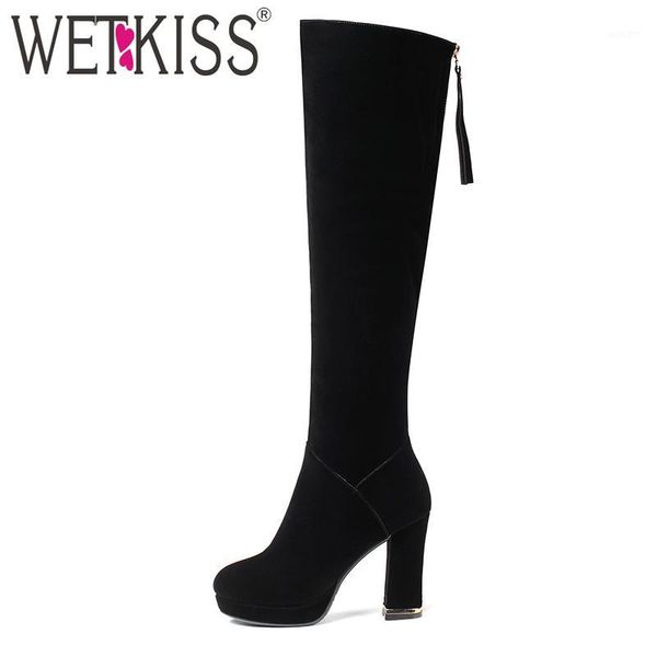 boots wetkiss elegant ladies flock knee thick heels winter short plush platform zipper women shoes black1, Black
boots wetkiss elegant ladies flock knee thick heels winter short plush platform zipper women shoes black1, Black