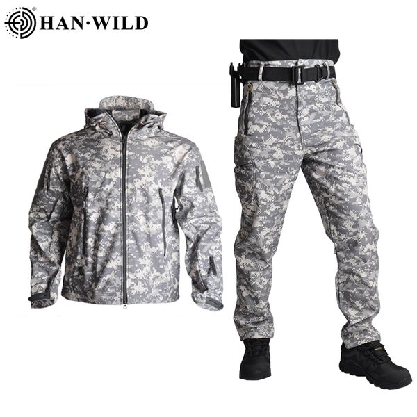 tad tactical suits men soft shell hunting jacket sets pants army camo hunting suit shark skin coats+pants windproof tactical jacket sets, Black;green
tad tactical suits men soft shell hunting jacket sets pants army camo hunting suit shark skin coats+pants windproof tactical jacket sets, Black;green
