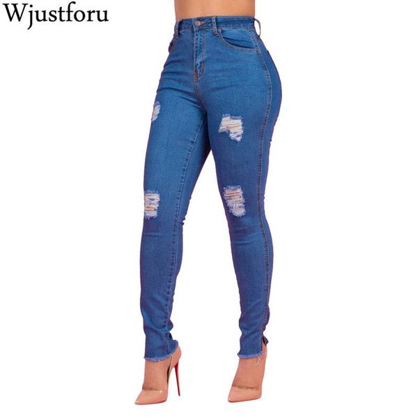 wjustforu fashion ripped jeans women bodycon casaul hole denim pants female elastic tight pencil jeans vestidos long pants, Blue
wjustforu fashion ripped jeans women bodycon casaul hole denim pants female elastic tight pencil jeans vestidos long pants, Blue