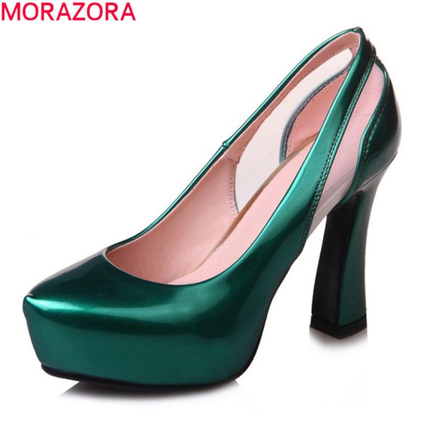 morazora 2020 big size 33-43 summer high heels shoes thick heels pointed toe party shoes patent leather women pumps lj200928, Black
morazora 2020 big size 33-43 summer high heels shoes thick heels pointed toe party shoes patent leather women pumps lj200928, Black