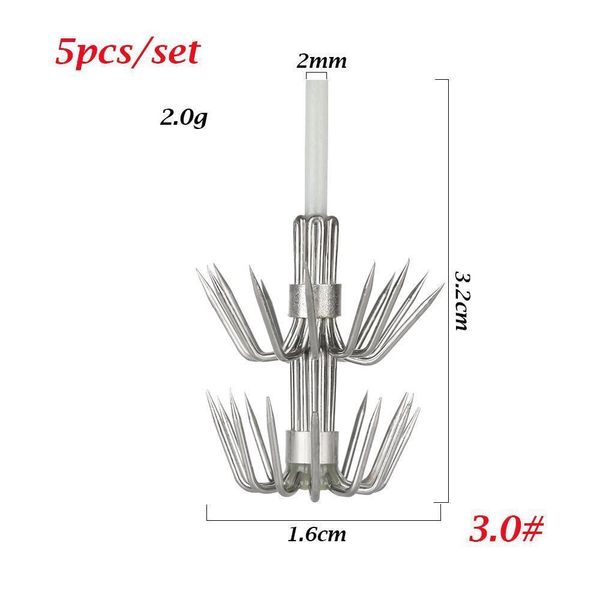 5 pcs carbon steel luminous ocs squid lures jig hooks glow in dark double layer umbrella hook diy fishing accessories h bbyzgz
5 pcs carbon steel luminous ocs squid lures jig hooks glow in dark double layer umbrella hook diy fishing accessories h bbyzgz