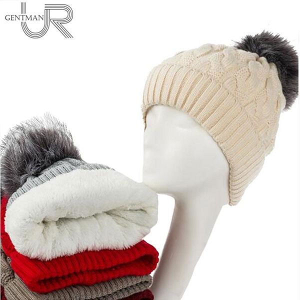 new add lining knitted winter hats women warm fur pompom cap skullies & beanies for women girls hats, Blue;gray
new add lining knitted winter hats women warm fur pompom cap skullies & beanies for women girls hats, Blue;gray