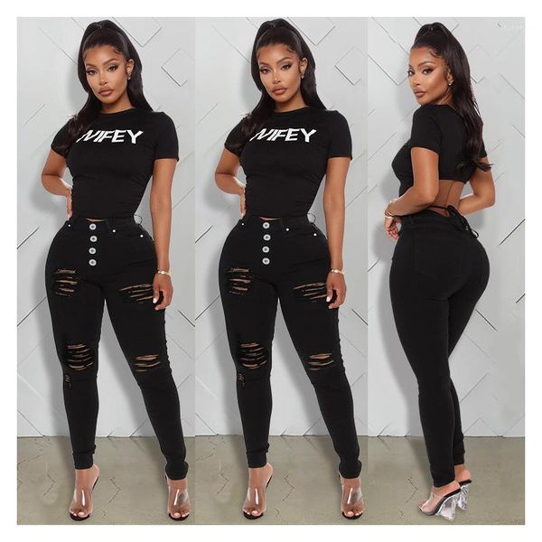womens summer casual street mid waist button elastic distressed ripped skinny long denim pencil pants trousers1, Black;white
womens summer casual street mid waist button elastic distressed ripped skinny long denim pencil pants trousers1, Black;white