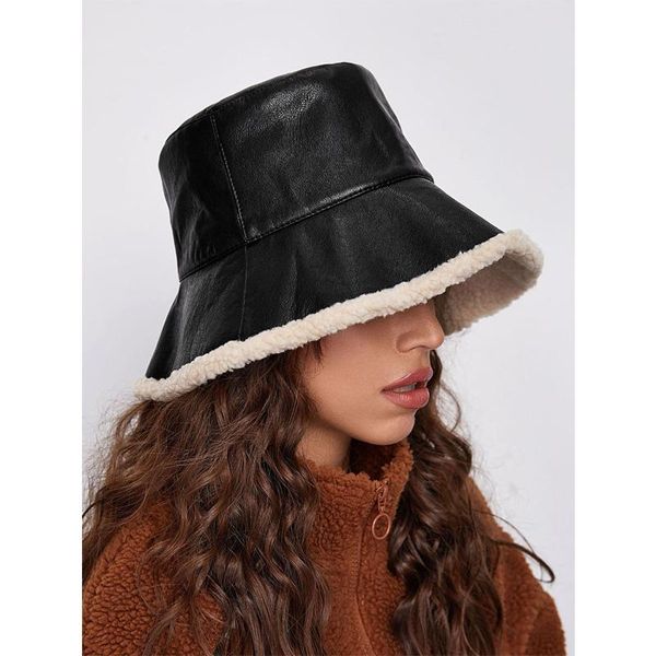 beanie/skull caps fashion warm black pu leather cap for women hats bonnets men's brand hat winter women's bucket girls, Blue;gray
beanie/skull caps fashion warm black pu leather cap for women hats bonnets men's brand hat winter women's bucket girls, Blue;gray