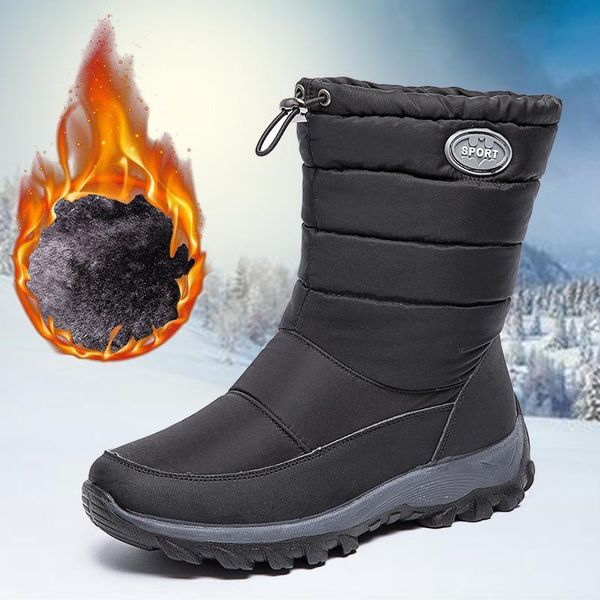 boots women's shoes thick bottom waterproof winter ladies female keep warm platform plus size botas mujer, Black
boots women's shoes thick bottom waterproof winter ladies female keep warm platform plus size botas mujer, Black