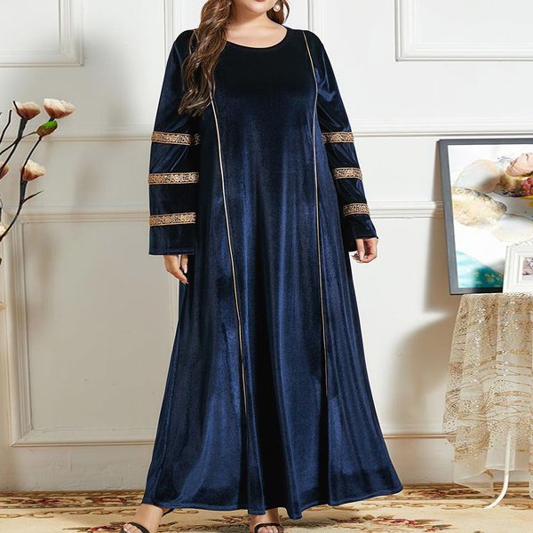 2021 muslim dress autumn winter wear looser tan embroidered thickness keep warm long velvet around the neck dressed in plight equy, Black;gray
2021 muslim dress autumn winter wear looser tan embroidered thickness keep warm long velvet around the neck dressed in plight equy, Black;gray
