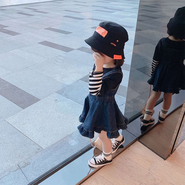 2021 new duo spring orange wear girls' denim strap middle and small children's vt skirt drs up39, Red;yellow
2021 new duo spring orange wear girls' denim strap middle and small children's vt skirt drs up39, Red;yellow