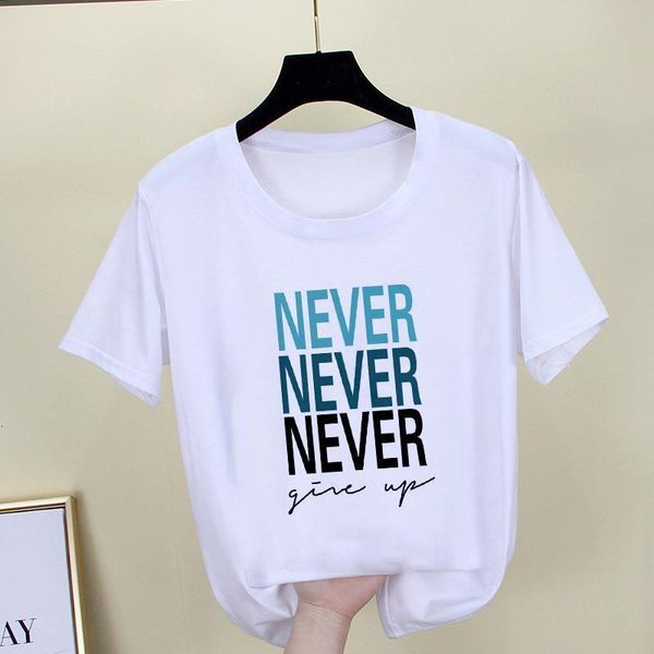 t shirt women never give up letter printed t-shirt harajuku casual t-shirt female white new summer tshirt women's clothing
t shirt women never give up letter printed t-shirt harajuku casual t-shirt female white new summer tshirt women's clothing