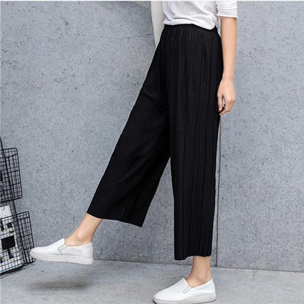 spring and new autumn solid color womens pleated wide leg palazzo pants with elastic band of 8 color casual pants, Black;white
spring and new autumn solid color womens pleated wide leg palazzo pants with elastic band of 8 color casual pants, Black;white