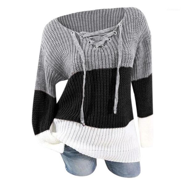 ostrich sweater for women fashion patchwork lace up pullover women's spring autumn casual loose knitted sweater1, White;black
ostrich sweater for women fashion patchwork lace up pullover women's spring autumn casual loose knitted sweater1, White;black