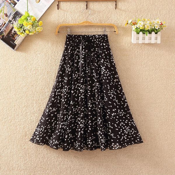 2021 new summer vintage skirts chiffon beach impression boho elegant women's elastic skirt high pleated fmbu, Black
2021 new summer vintage skirts chiffon beach impression boho elegant women's elastic skirt high pleated fmbu, Black