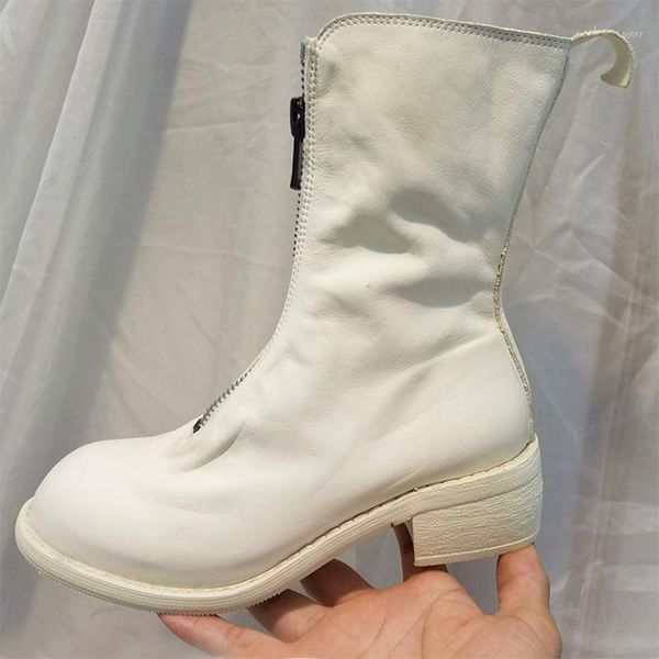 low heel front zipper ankle boots women round toe wrinkled fall shoes winter genuine leather 2020 runway short boots1, Black
low heel front zipper ankle boots women round toe wrinkled fall shoes winter genuine leather 2020 runway short boots1, Black