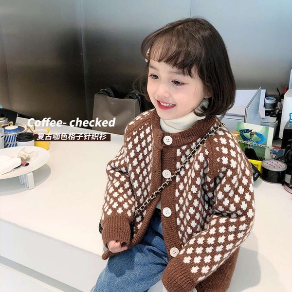 knitted cardigan autumn and winter horse korean children's wear girls' soft waxy plaid thickened sweater, Blue
knitted cardigan autumn and winter horse korean children's wear girls' soft waxy plaid thickened sweater, Blue