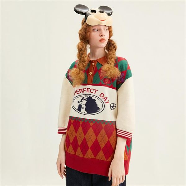 spring sweaters brand new women half sleeve cartoon dog knitted knit diamond pattern pullovers young ladies sweaters cc064, White;black
spring sweaters brand new women half sleeve cartoon dog knitted knit diamond pattern pullovers young ladies sweaters cc064, White;black