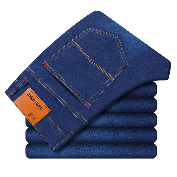 2020 summer new men straight jeans classic style cotton advanced stretch trousers male brand q0105, Black;white
2020 summer new men straight jeans classic style cotton advanced stretch trousers male brand q0105, Black;white