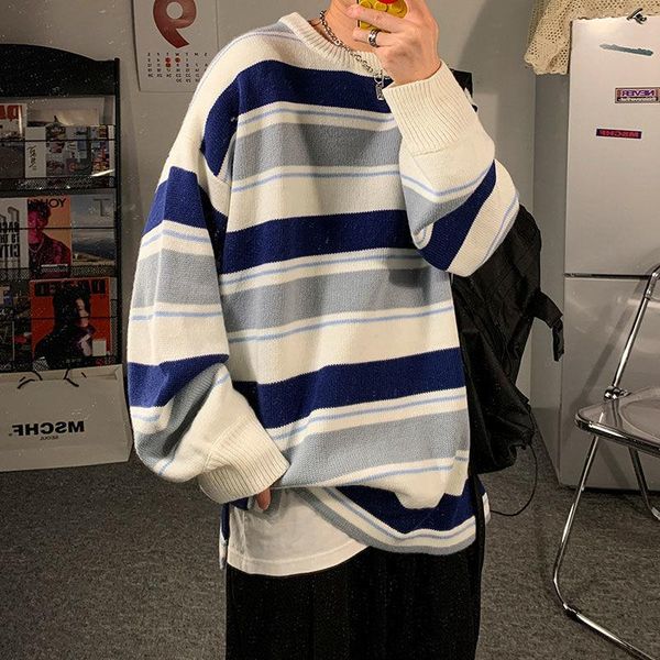 men's sweaters winter striped sweater warm fashion casual knit pullover men wild loose korean knitting mens clothes -xl, White;black
men's sweaters winter striped sweater warm fashion casual knit pullover men wild loose korean knitting mens clothes -xl, White;black
