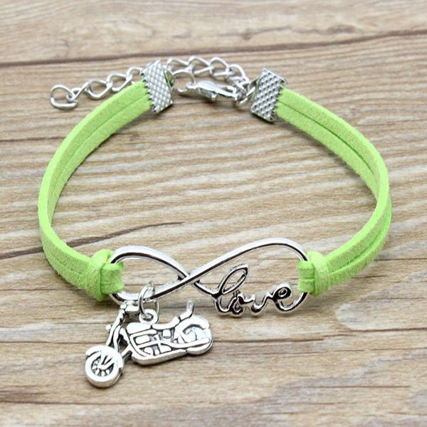 infinity love motorcycle charm suede leather bracelets pink red black gifts for women & men sports scooter bracelets jewelry, Golden;silver
infinity love motorcycle charm suede leather bracelets pink red black gifts for women & men sports scooter bracelets jewelry, Golden;silver