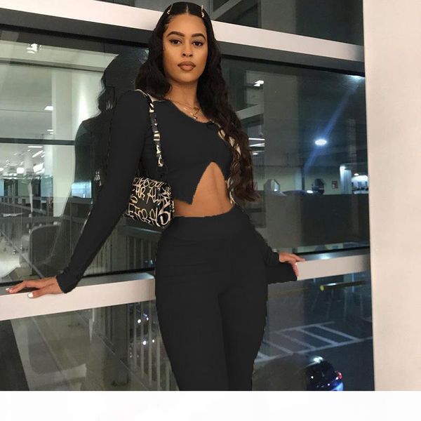 instatwo piece sets long sleeve split v neck crop skinny jogger high waist pants bodycon fitness casual women 2piece set t200903, Gray
instatwo piece sets long sleeve split v neck crop skinny jogger high waist pants bodycon fitness casual women 2piece set t200903, Gray