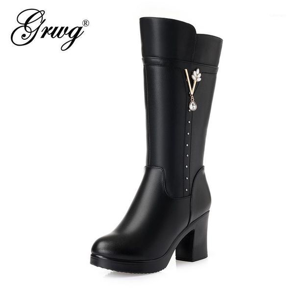 grwg winter women long boots genuine leather natural wool warm high boots women fashion large size riding1, Black
grwg winter women long boots genuine leather natural wool warm high boots women fashion large size riding1, Black