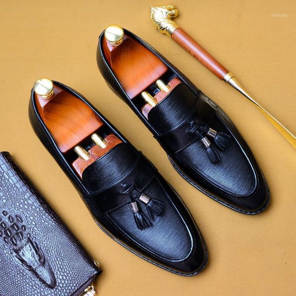 business dress men's shoes formal leather single shoes pointed british tassel oxfordsfashion stylish men's1, Black
business dress men's shoes formal leather single shoes pointed british tassel oxfordsfashion stylish men's1, Black