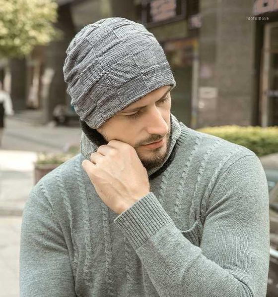 hats, scarves & gloves sets 2021 winter beanie hats scarf set warm knit hat skull cap neck warmer with thick fleece lined and for men women1, Blue;gray